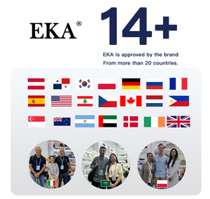 EKA yüksek kalite döngü hattı tasarım renk sırlı restoran ev seramik sofra seti ev için kumtaşı yemek takımı takım - Product Image 6