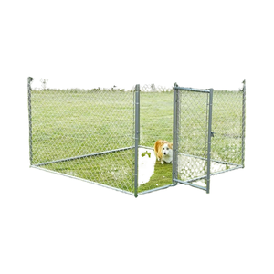 Özelleştirilmiş büyük açık galvanizli zincir bağlantı köpek kafesi 3D modellenmiş Metal köpek kulübesi/oyun parkı için çiftlik çiti - Product Image 4