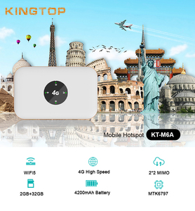 Kingtop 4Gmifis3000mAh แบตเตอรี่ KT-M6A ใช้งานได้ยาวนาน150Mbps อัตราการส่งข้อมูล LAN สูงสุดฟังก์ชั่นไร้สาย LTE USB ใหม่ - Product Image 2