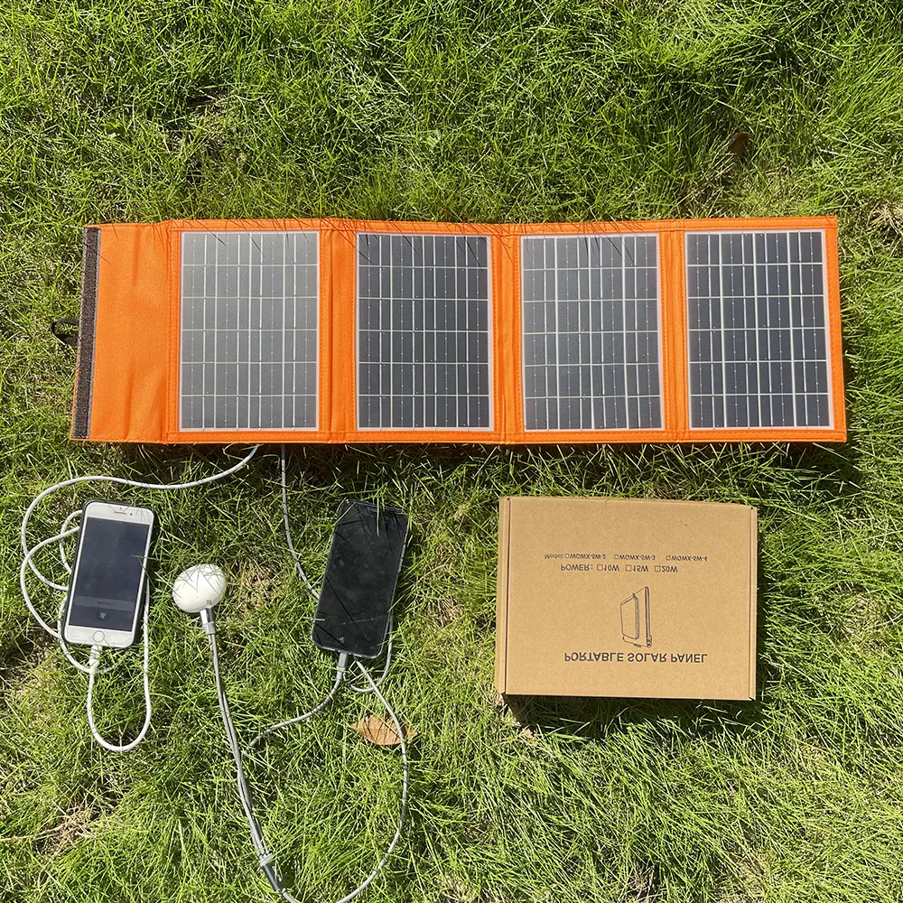 20W solar dobrável saco USB Painel Solar Dobrável módulo fotovoltaico portátil 10W célula solar Placa de energia positiva