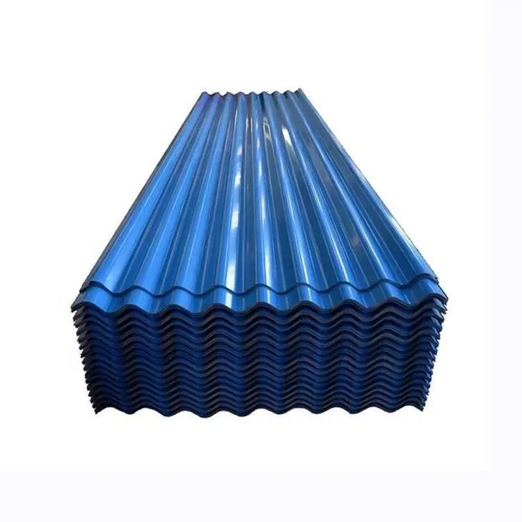 Material de construcción de acero galvanizado corrugado recubierto de zinc 0,13-0,8mm Hoja de techo