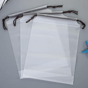 Seyahat depolama ambalaj büyük plastik taşınabilir organizatör kılıfı özel LOGO saydam temizle İpli ile ayakkabı çantaları halat - Product Image 6