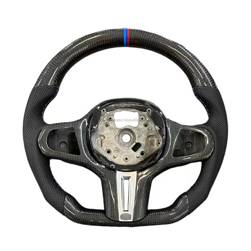 Carbon Fiber+Leather+Trim+M Stripe Stitching