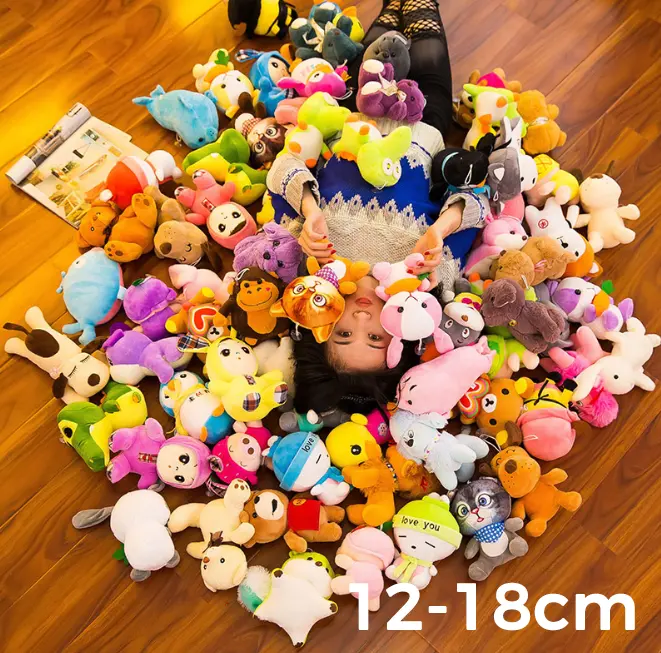 Wholesale claw machine plush keychain stuffed toys cheap soft toys of different sizes Wholesale Holiday Dolls stuffed animals
