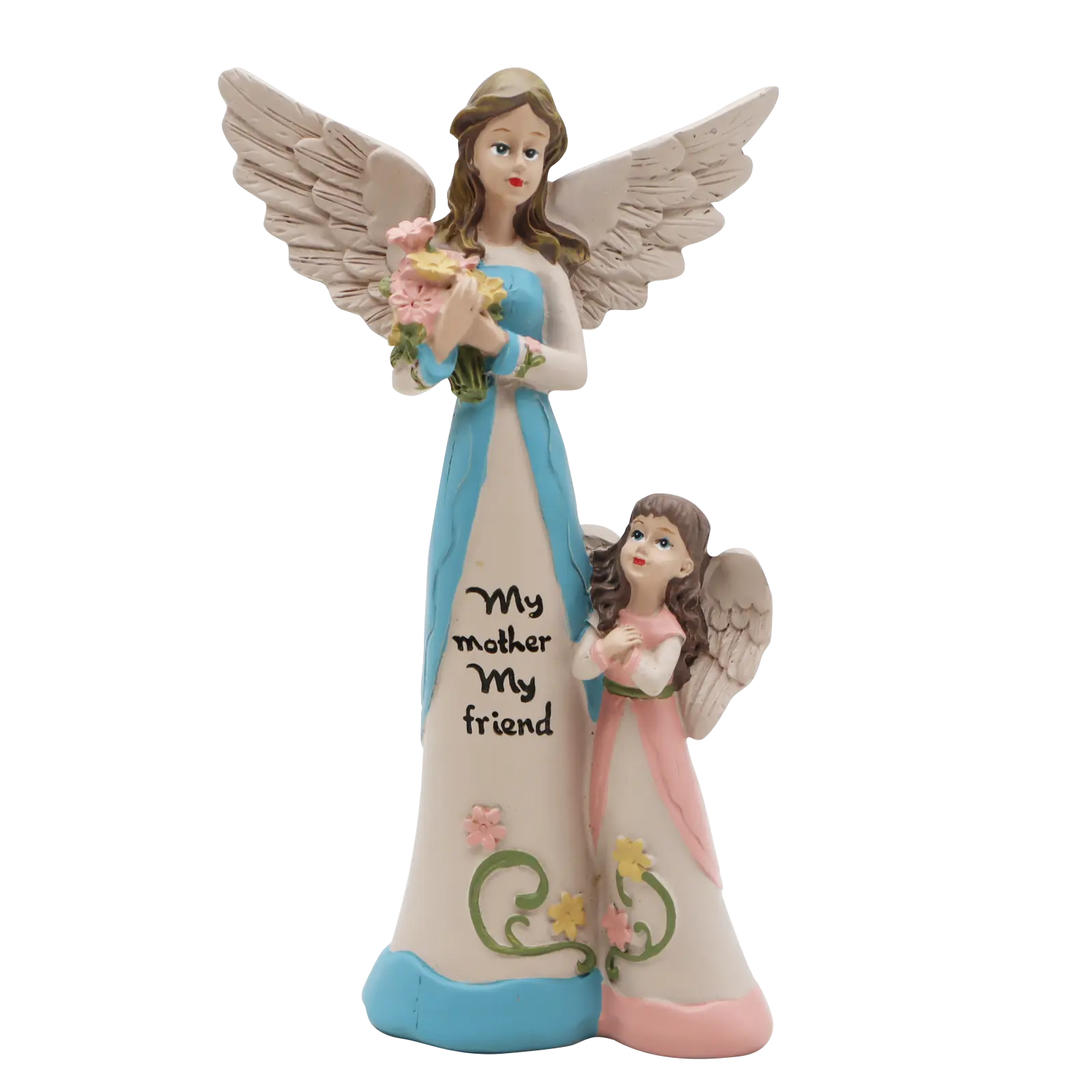 Estatua de Ángel de resina para decoración, alas de bebé de oración, Ángel Blanco de resina, Ángel de protección para rezar