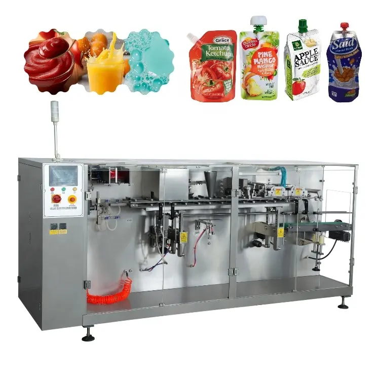 Factory Price Automatic Liquid Jelly Milk Baby Puree Paste Filling Machine for Spout Pouch Bag