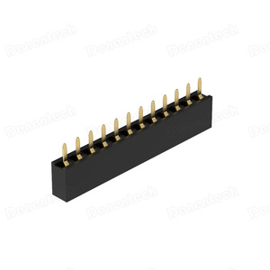 Denentech 2.0毫米单排H4.0，4.3，4.6直u型板对板插针母头连接器 - Product Image 3