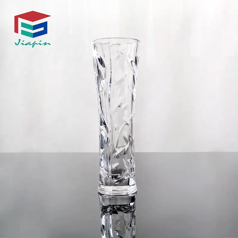 Vase acrylique transparent en cristal, grand vase cylindrique pour décorer des fleurs, pour mariage, 1 pièce