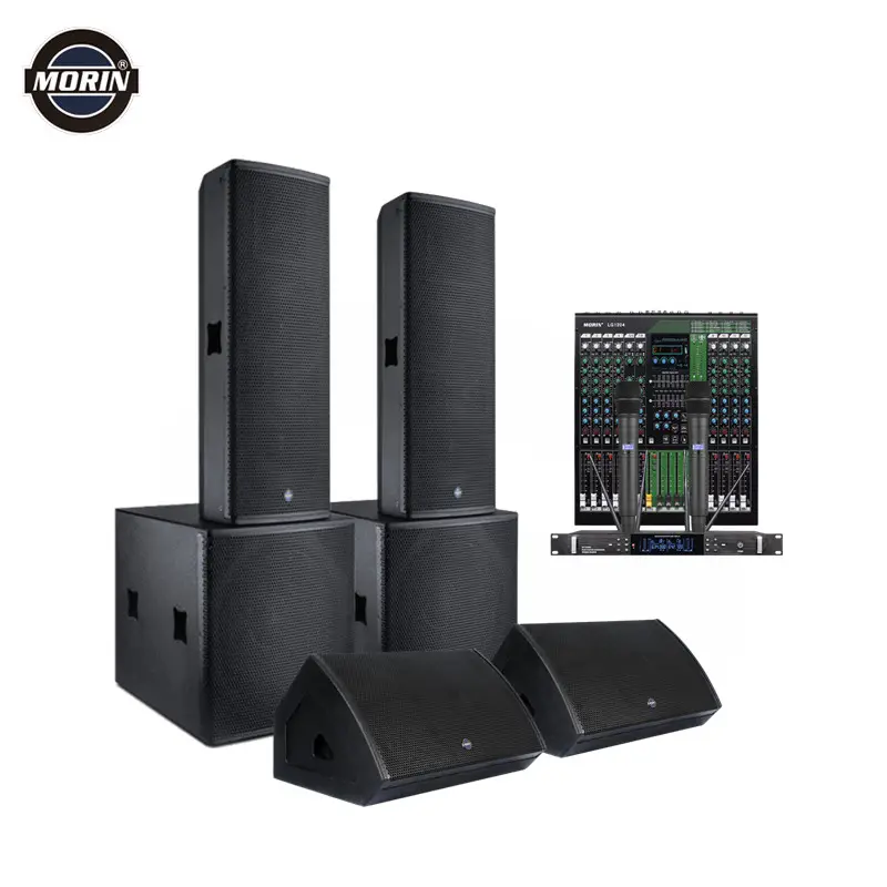 Système de son de haut-parleur professionnel actif extérieur à 3 voies avec module d'amplificateur DSP alimenté de 18 pouces Subwoofer