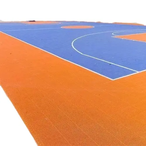 ריצוף מגרש כדורעף כדורסל נייד מודולרי מקורה חיצוני עם עיצוב תלוי משטח ספורט סינטטי נגד החלקה