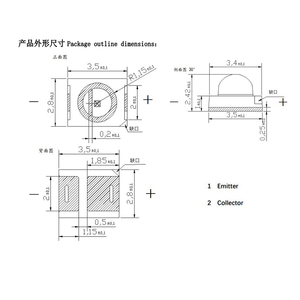 Fototransistör fotodiyot 850nm 940nm 2835 kızılötesi alıcı ile IR verici SMD LED Epistar çip içeren - Product Image 3