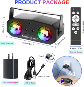 TSINYE ha condotto la luce della sfera da discoteca proiettore da ballo luce suono attivato con telecomando RGB LED luci per feste - Product Image 2