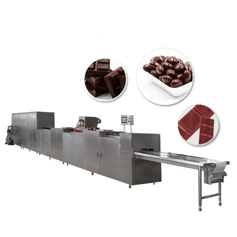 Mini equipo de fabricación de barras de chocolate, línea de producción, máquina de procesamiento de fabricación de barras de chocolate