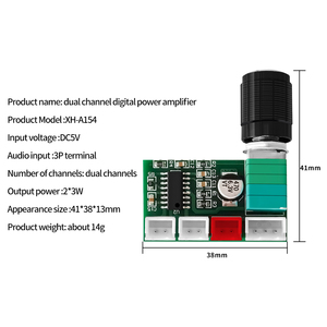 Mini placa amplificadora de potencia digital de audio estéreo de doble canal de 3W * 2, diseñada para altavoces de alto rendimiento, 1 unidad - Product Image 3