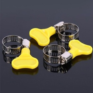 Hand-Tightened Stainless Steel <strong>Gas</strong> & Water <strong>Pipe</strong> <strong>Clamp</strong> 16-25mm Metric Measurement Locking Hose Hoop