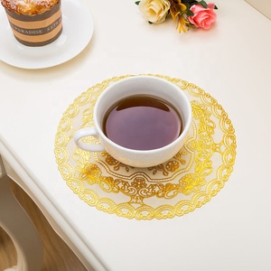 环保 20厘米圆形 PVC 有用圆形厨房 PVC 杯垫质量好桌垫 - Product Image 2