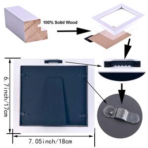 Çok renkli 6.5*7 \ "bebek için ultrason resim çerçevesi kreş Sonogram fotoğraf gölge kutusu 3 gümüş metinler ile bebek dekor için - Product Image 3