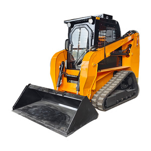 ロード用バケットアタッチメント付き4x4ホイールドライブクローラーローダーを備えた新しい条件スキッドステアローダー1年間の保証 - Product Image 4