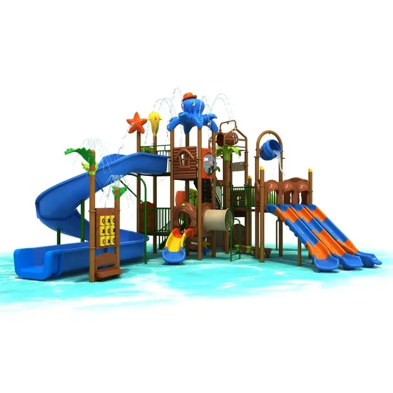 Offre Spéciale bas prix saut Dreamland aire de jeux activité en plein air Playhouse parc aquatique enfants à l'extérieur aire de jeux en plastique avec toboggan