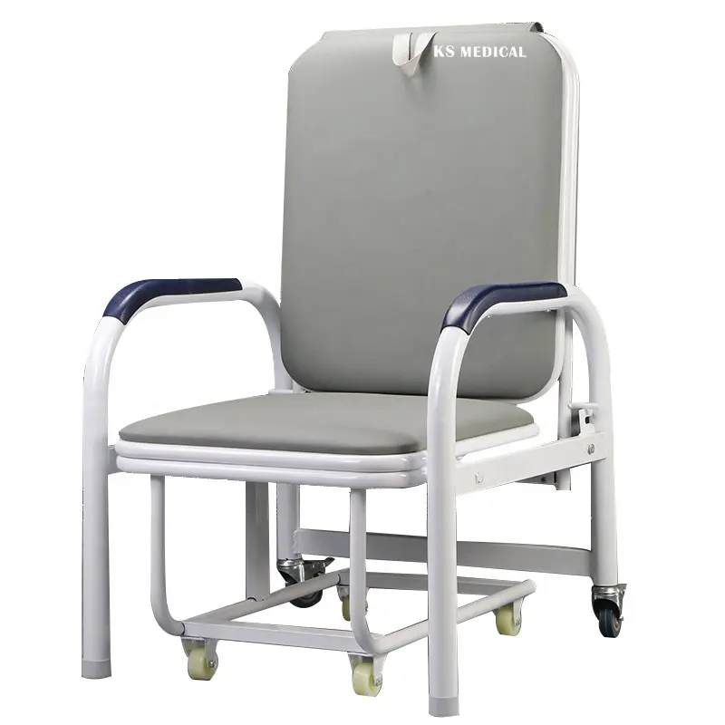 Ksmed cama de cadeira de descanso do hospital KSM-HEC, atendimento dobrável luxuoso para acompanhamento da cadeira