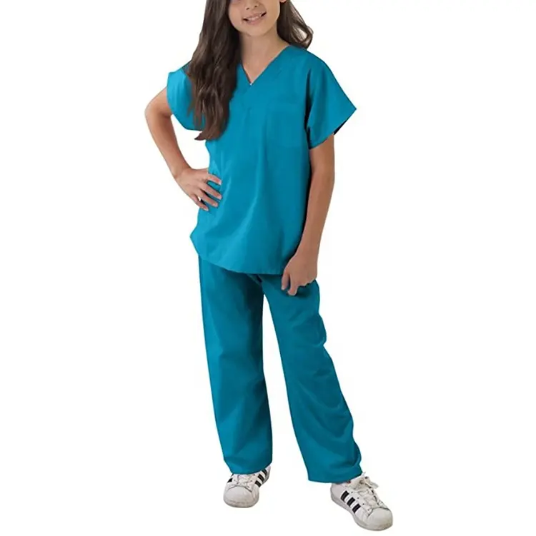 Conjunto de ropa de simulación para niños, bata de laboratorio, tela suave médica, la mejor calidad