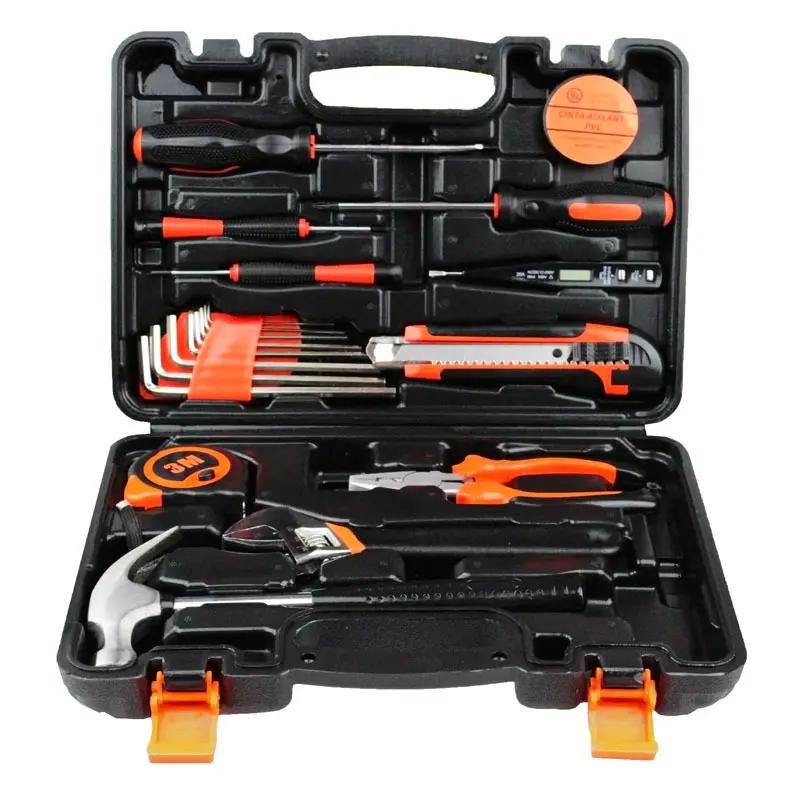 Set di utensili per la casa da 19 pezzi Kit di strumenti di riparazione multifunzione per la cassetta degli attrezzi