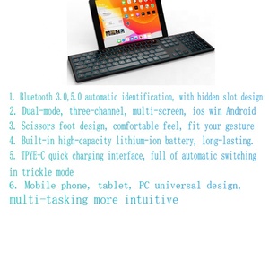 Teclado inalámbrico multidispositivo de 76 teclas para tableta, teléfono, portátil, portátil, 2,4G/teclado inalámbrico Bluetooth