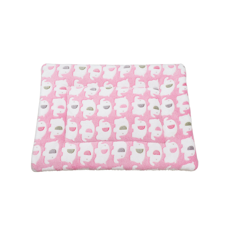 Éléphant rose en flanelle épaisse et chaude, automne hiver