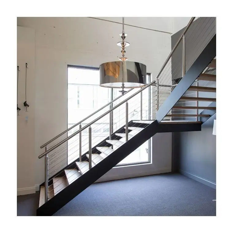 Pasamanos tubular de acero inoxidable para escaleras, varilla sólida de 12mm, interior, diseño antiguo