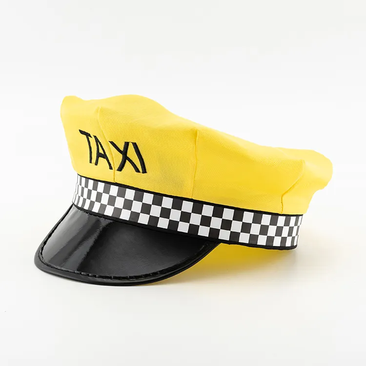 Driver taxi party role playing hat halloween carnival party costumes adult Yellow taxi hat