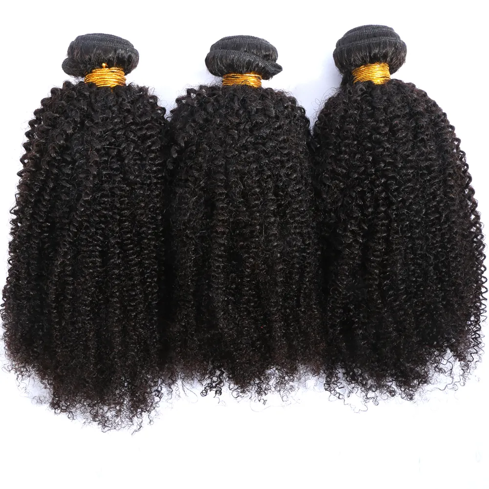 4B 4C fasci di capelli ricci ricci Afro crespi mongoli vergini naturali Remy