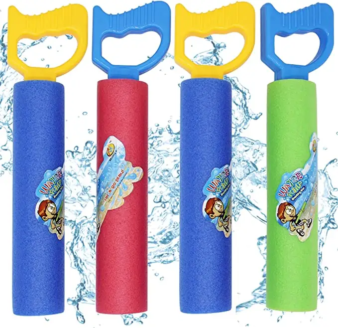 Pistolas de agua con mango de plástico para piscina, juguete de pistola de agua con mango de plástico para verano