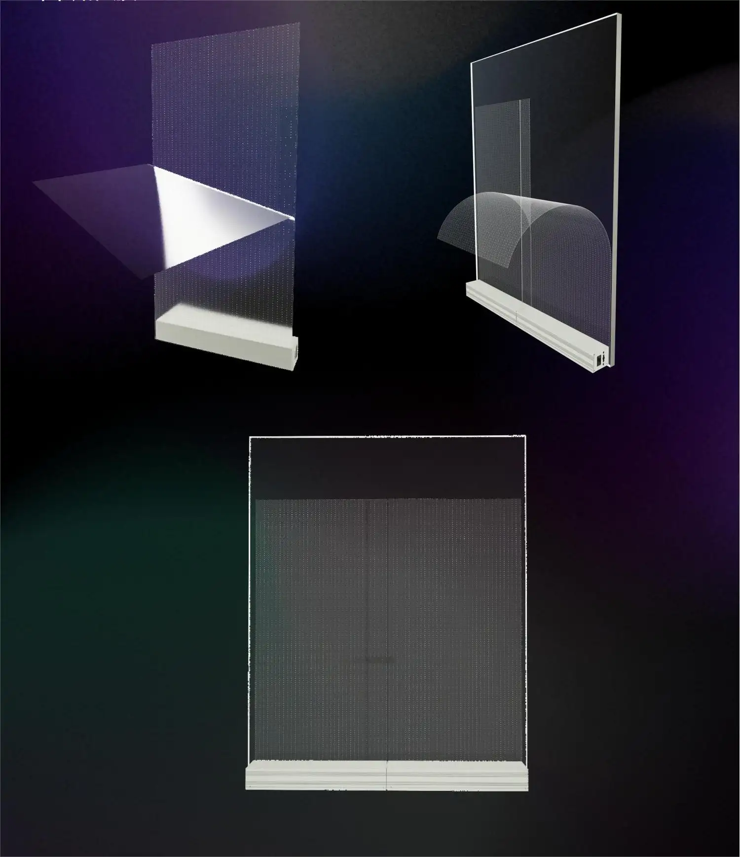 P6.25/p8/p10 창 유리 벽에 실내 접착제 풀 컬러 스틱 투명 디지털 LED 디스플레이 유연한 필름 스크린 패널