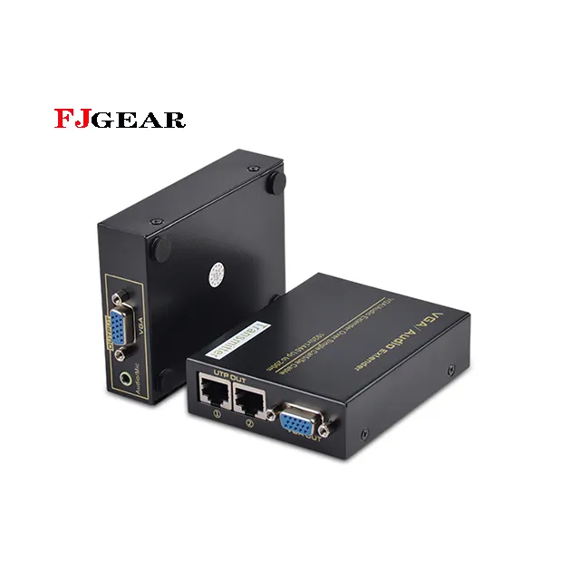 FJGEAR VGA/Audio Extender über ein einzelnes CAT5/5e-Kabel 200M