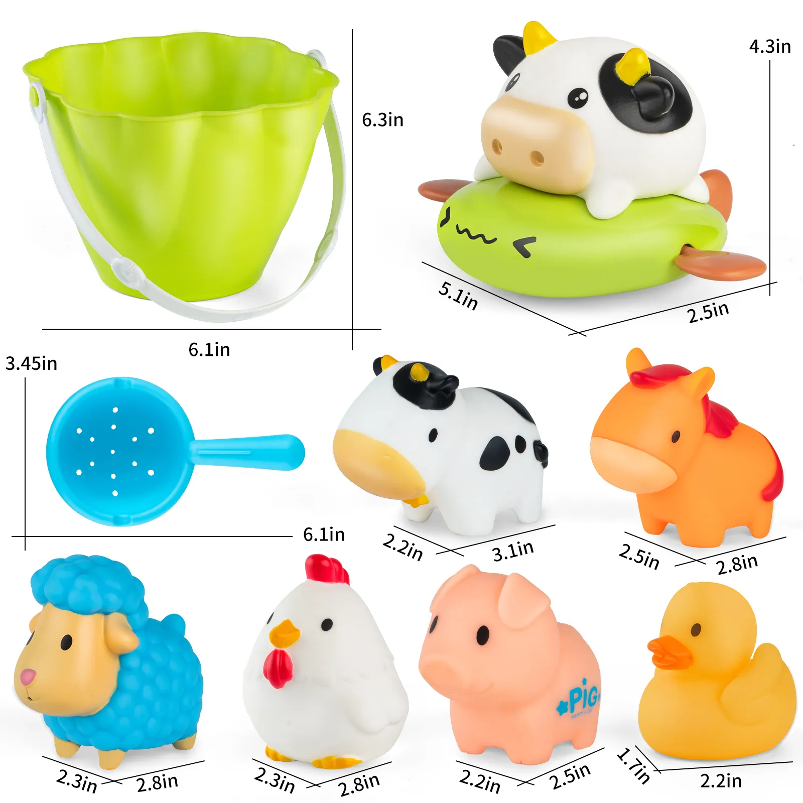 9PCS Atacado Multi Cute Baby's Bath Supplies Cheap Plastic Wind Up Crianças Animal Water Spray Bath Water Toy Para Crianças