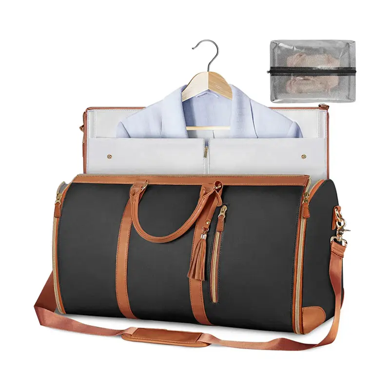 Sac de voyage personnalisé 2 en 1, sac fourre-tout suspendu, sac de voyage pliable pour vêtements pour femmes