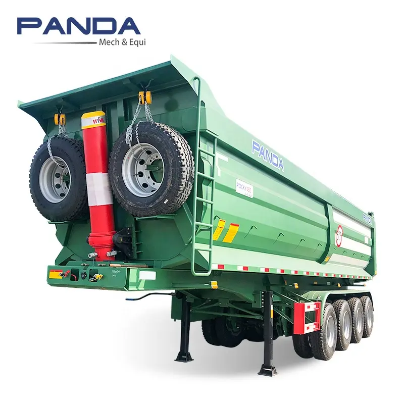 Weitverbreitet 3-Achsen 60 Tonnen 70 Tonnen Kipperanhänger Kautschuk Stahl Panda-Schienenanhänger Lkw-Auflieger-Trommel Südafrika
