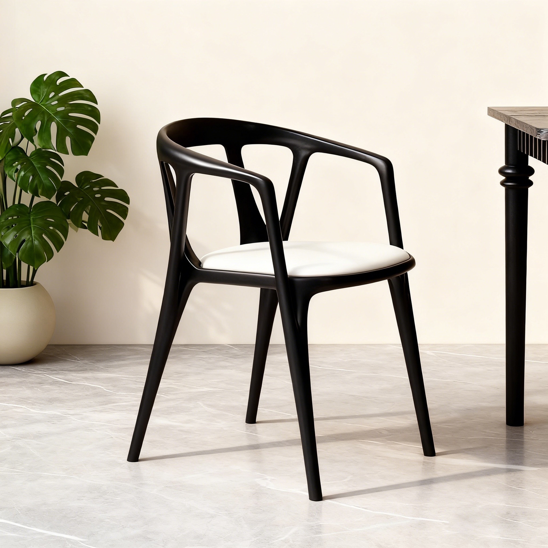 Rubber wood with soft seat