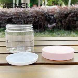 JIE MEI stok 50ML 100ML 120ML 150ML 200ML 250ML mat pembe yeşil beyaz PET kozmetik vücut fırçalayın kavanoz yüz maskesi kavanoz kozmetik için