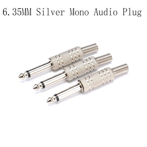 ジャック6.35MM6コーナーオーディオコネクタおよびアダプタ6.35MMモノラルプラグから3.5ステレオ6.35MMシルバーモノラルオーディオプラグ - Product Image 2