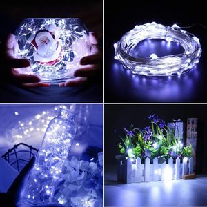 LED Copper <strong>String</strong> <strong>Lights</strong> Outdoor IP65 Waterproof 8 Modes USB Powered Fairy <strong>String</strong> <strong>Lights</strong> with <strong>Remote</strong> Control (16ft White) - Product Image 4