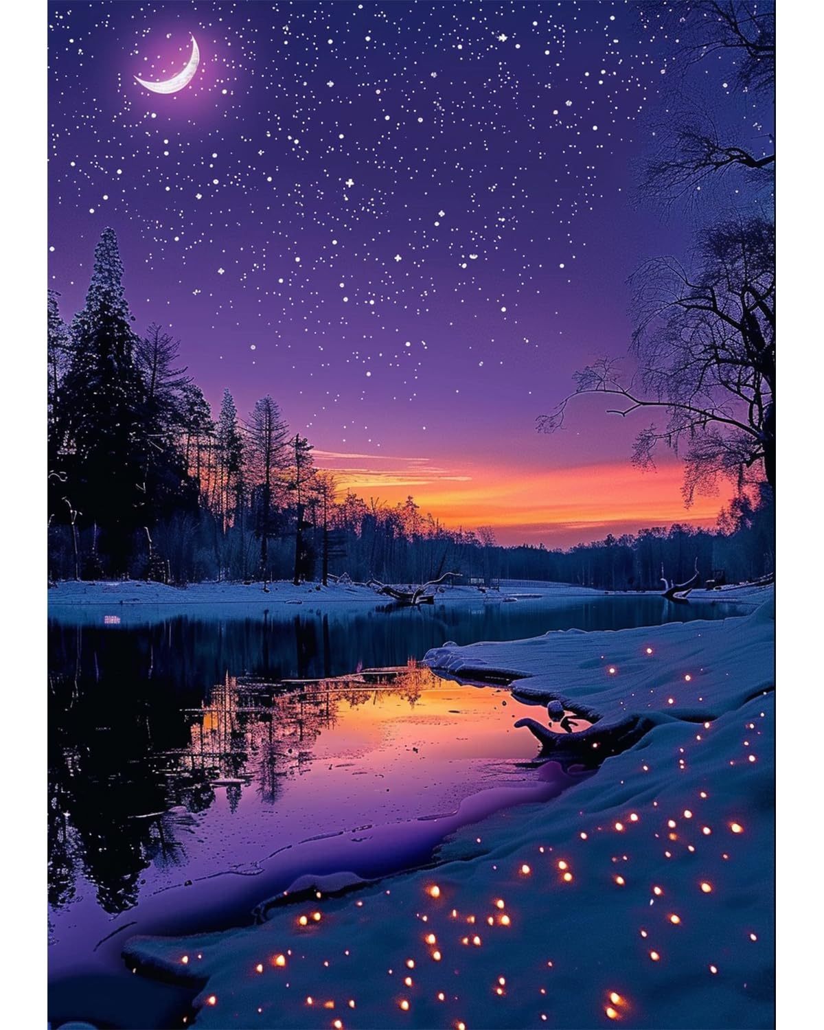 Winter an array of stars