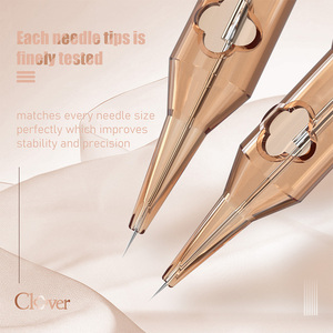 Kim tiêm xăm thẩm mỹ dùng một lần POPU Clover PMU SMP, thép không gỉ phẫu thuật 316L vô trùng, dùng cho lông mày, môi, kẻ mắt, trang điểm bán vĩnh viễn - Product Image 6