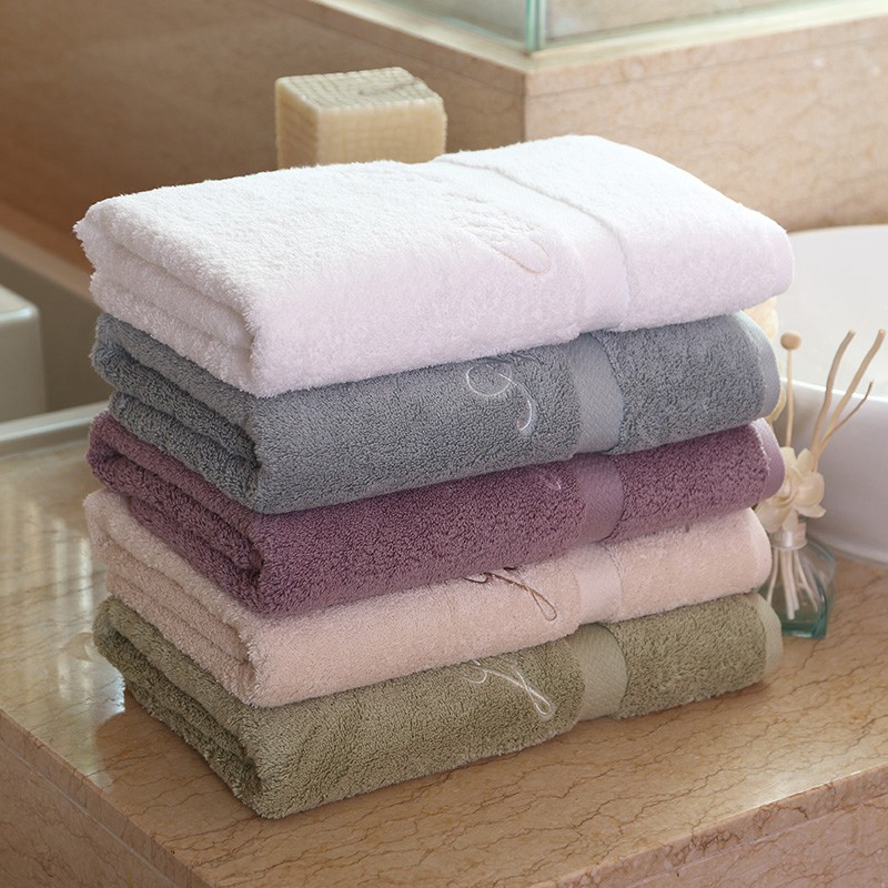 Quick-dry Cotton White towel Set hotel supplies towels hotel pool towel