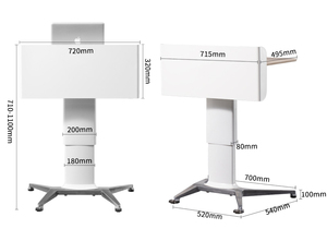 定制简约现代气动升降木制教师演讲厅演讲桌 - Product Image 2