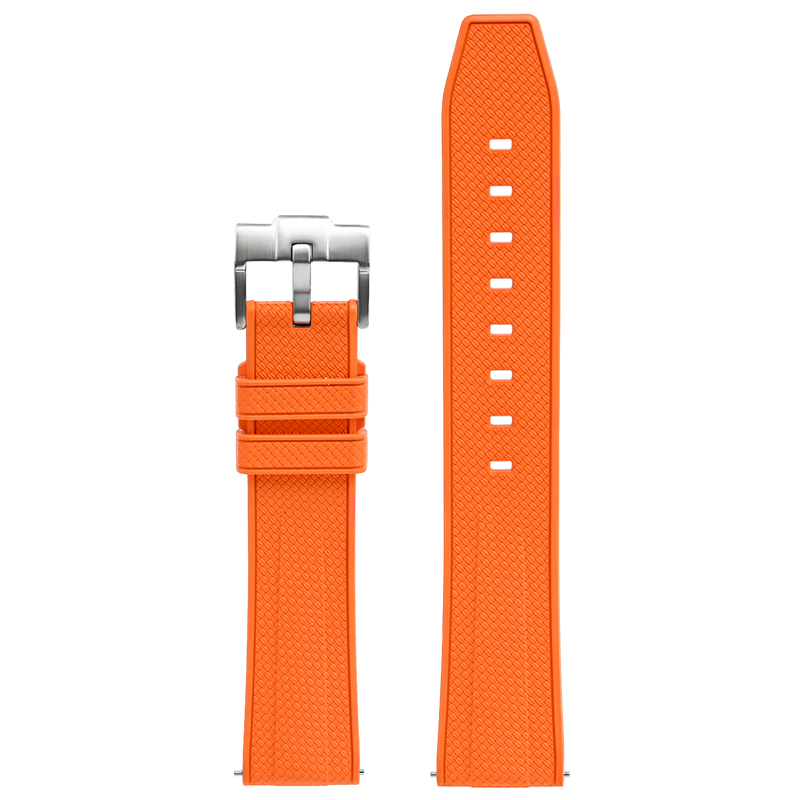 Boucle orange + argent