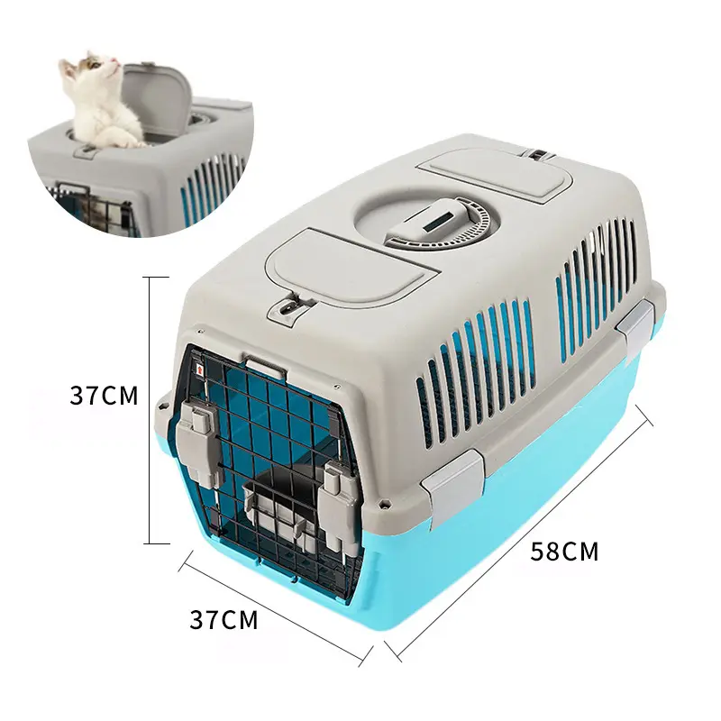 Caisse de transport pour animaux de compagnie, créative, nouveau design, portable, de grande taille, à deux portes, pour chiens et chats, niche