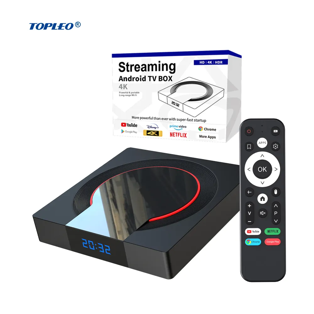 Topleo i96 pro media s905x3 64gb rom, caixa fire tv wifi gigabit rede 8k hd player set top box luby