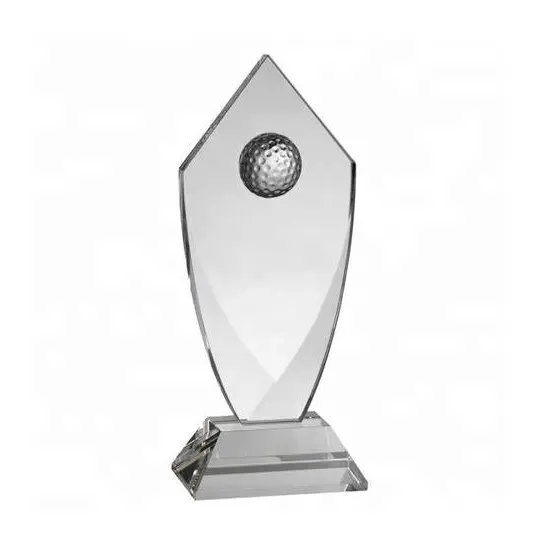 Trophies nhà sản xuất tùy chỉnh Trophy Thể Thao Golf giải thưởng trống mảng bám kính Trophy cup pha lê Golf giải thưởng
