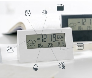 Vendite calde bianco sveglia a <span class=keywords><strong>Led</strong></span> con Display di temperatura e umidità Design elegante